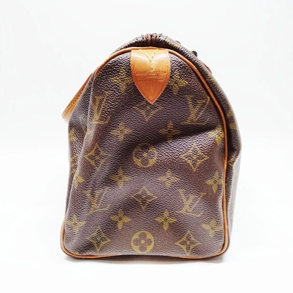 Authentic Louis Vuitton Speedy 25 Brown Monogram Hand Bag mn650-111725 - Picture 4 of 16
